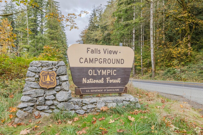 Falls View Campground is minutes up the road from DT Quilcene WA.