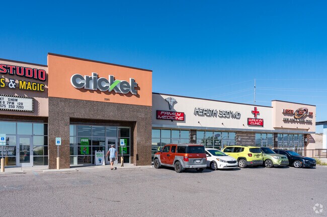 New retail strip malls have recently been built near the Walmart Supercenter.