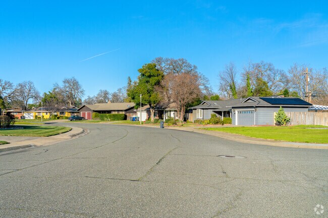 Many ranch-style homes with attached garages can be found in Red Bluff.