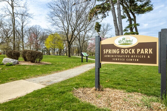 Spring Rock Park is a great outdoor spot, with lots of trees and sports facilities.