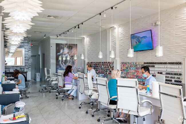 Mediterra has a wide selection of retail and beauty amenities, including nail salons.