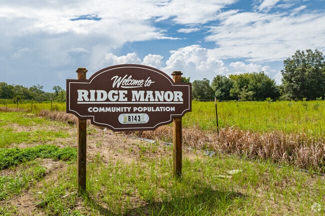 Ridge Manor is a beautiful rural community with access to Tampa and Orlando.