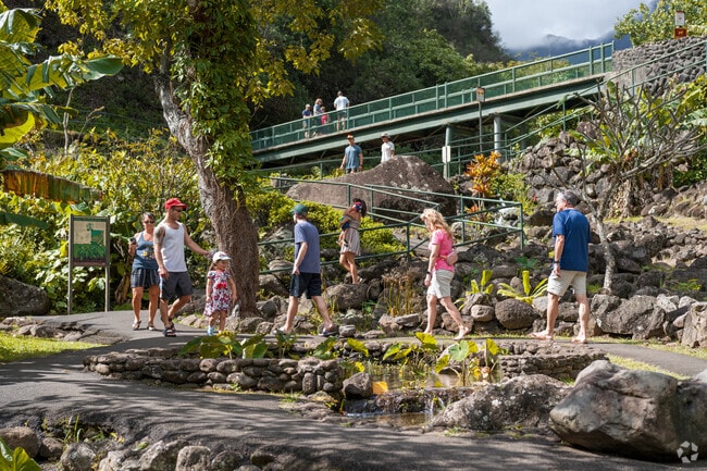 Wailuku is nestled at the base of the lush West Maui Mountains.
