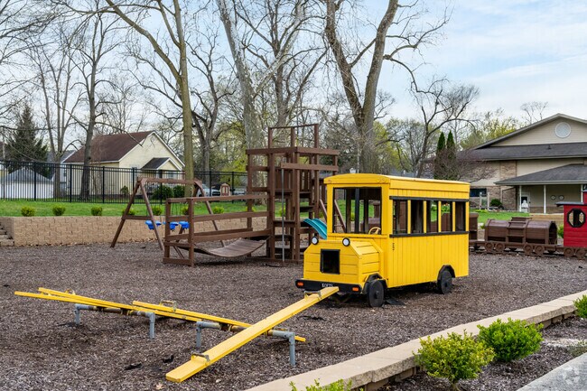 Kids can meet new friends on the playground at Montessori School of Elkhart.