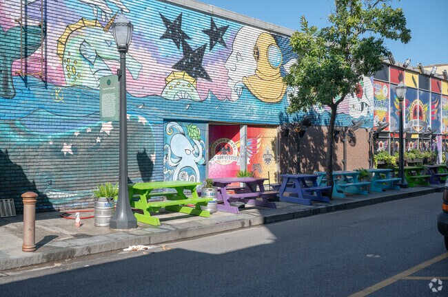 Downtown Mobile has lots of Murals to see and is close to Riviera.