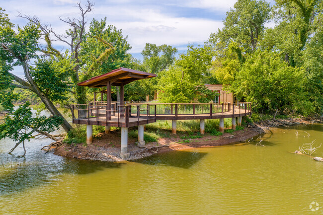 Relax and admire nature at the observation deck in Spring Creek's Martin Park.