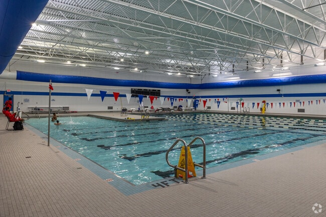 You can take a dip in the swimming pool at Adams Butzel Complex.