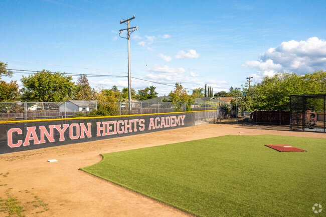Canyon Heights Academy offers a well-maintained baseball field in San Tomas.