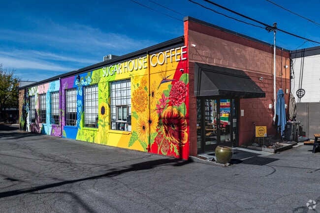 Sugarhouse Coffee in Sugarhouse is painted in colorful, floral murals sure to brighten anyone’s