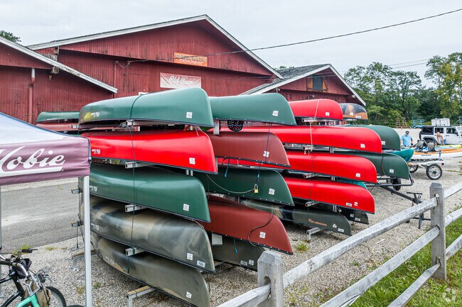 New paddlers rent or buy from Collinsville Canoe & Kayak for adventures on the Farmington River.