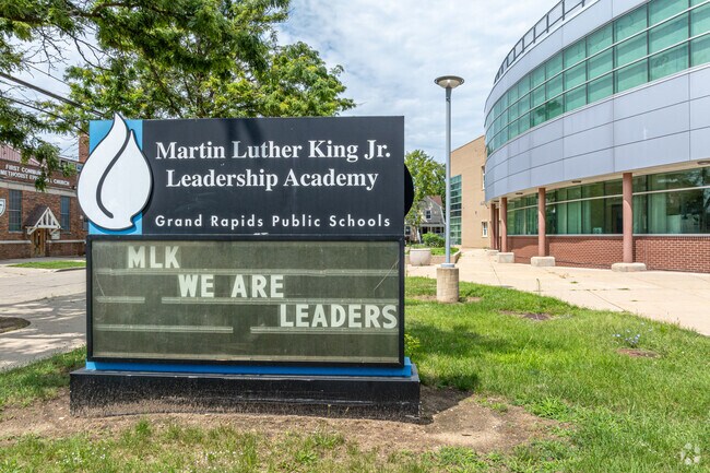 Martin Luther King Leadership Academy serves students in grades PK-8 in Grand Rapids, Michigan.
