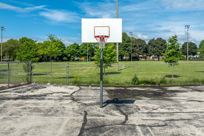 Children can play basketball at Greater Holy Temple Christian Academy in Milwaukee, WI.