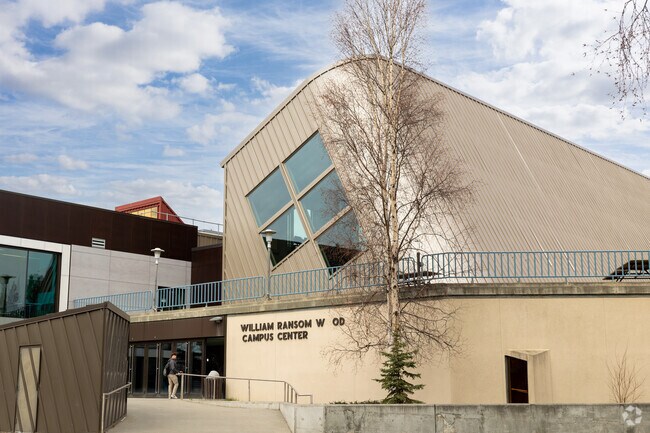 The sleek Wood Center hosts events and activities at UAF College.