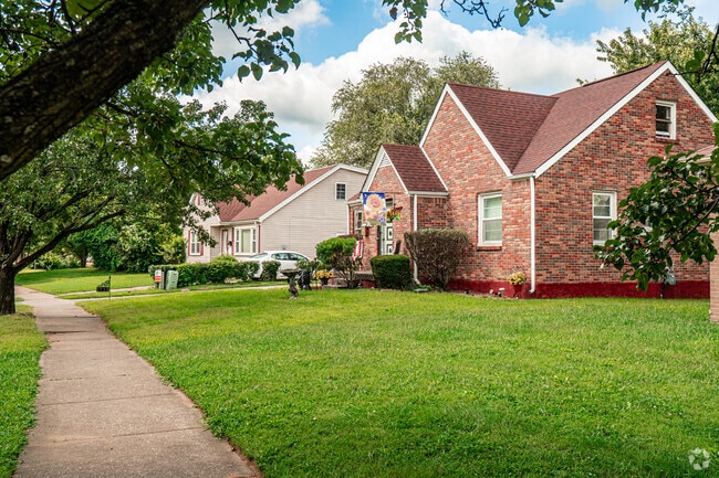 Shively streets are lined with sidewalks.