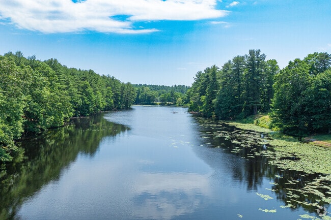 Russell Mill Pond has a gorgeous view from all sides with walking trails all over.
