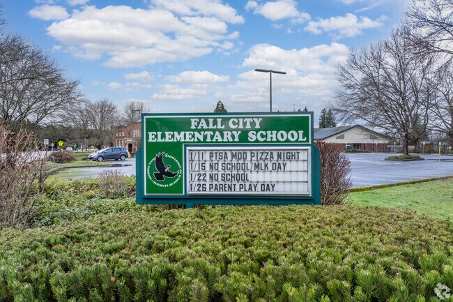 Fall City Elementary School sits in the center of town and earns an A overall grade from Niche.