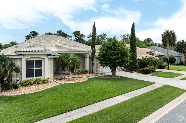 Many homes in Countryside feature striking stucco or brick facades.