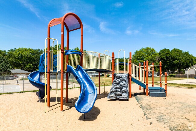Bay Meadows Park has playground equipment for the kids to enjoy.