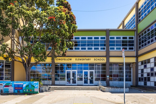 Crocker Amazon students can attend Longfellow Elementary School's colorful campus.