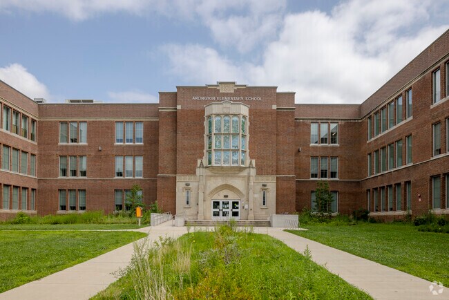 Arlington Elementary School building in Dorchester.