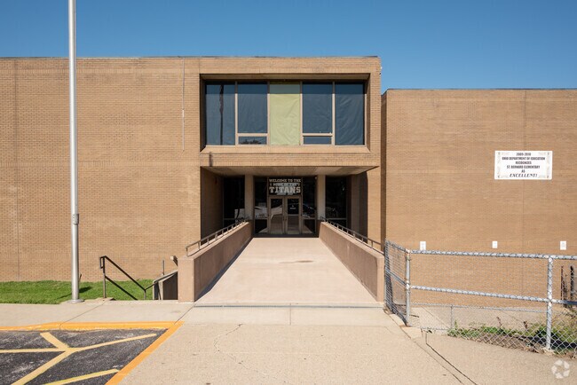 St Bernard Elementary School serves approximately 220 students.