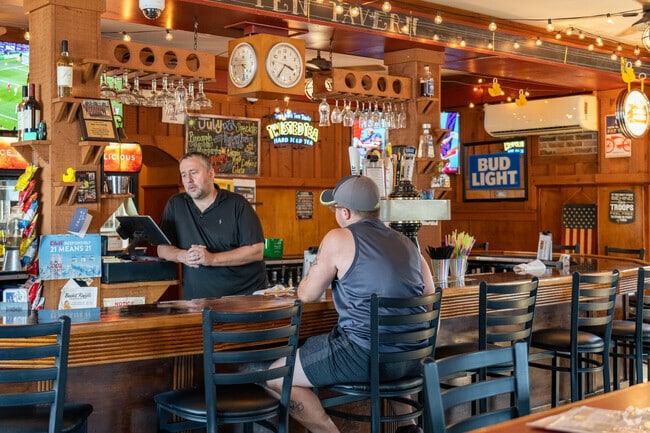 Lower Towamensing locals enjoy a drink at One Ten Tavern in Palmerton.