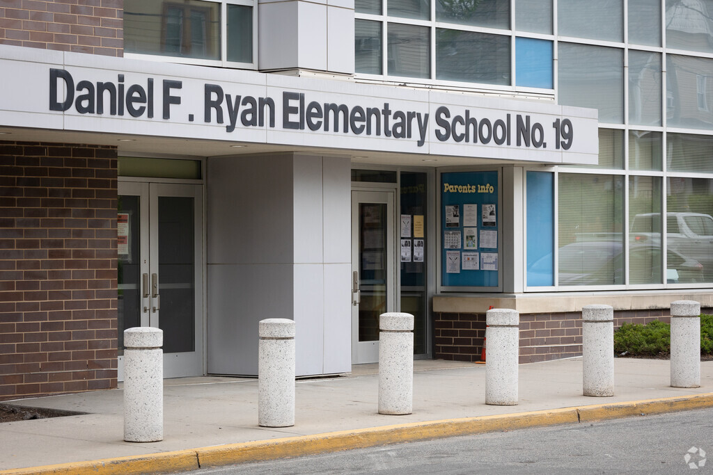 Entrance to the Daniel F. Ryan Elementary School #19 in the Dutch Hill neighborhood of Clifton, NJ