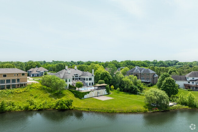 There are many luxury lakeside homes in Traders Point.