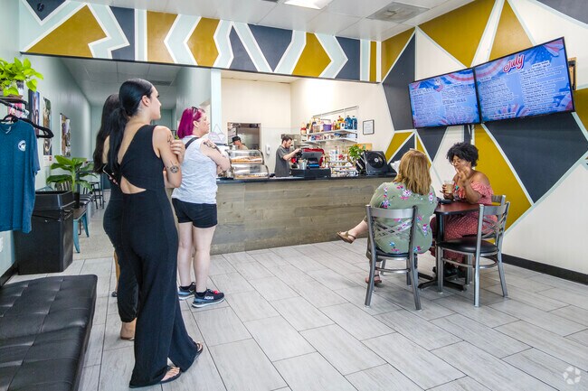 Enjoy a specialty coffee with friends at Monkey Dog Coffee in Tarpey.