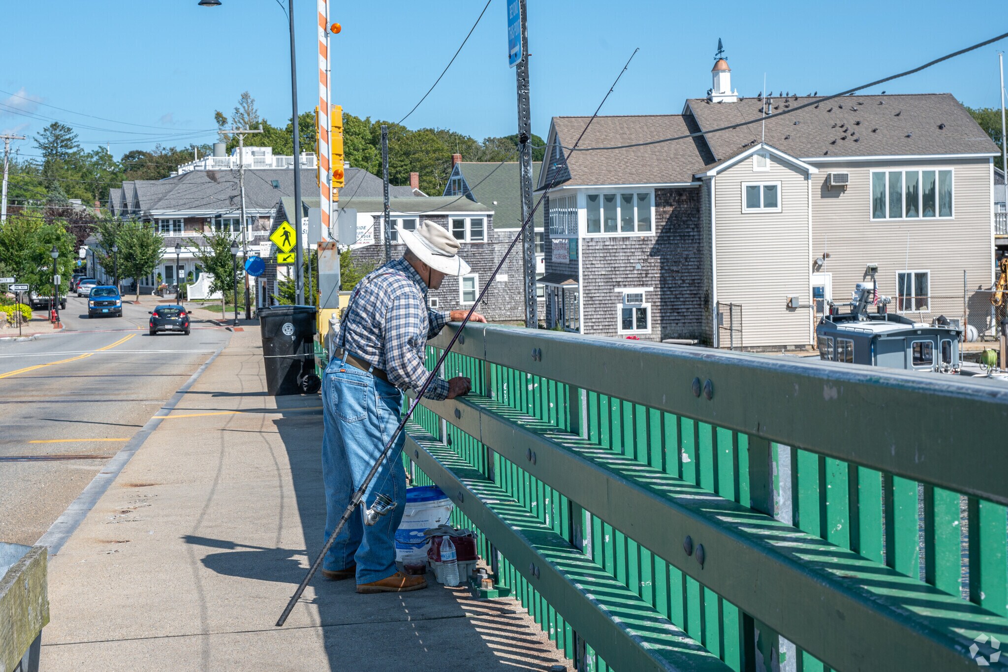 When the stripers are running fishermen flock to Padanaram Bridge in Redgate Corner.