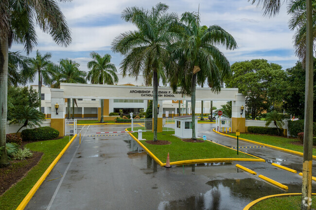 The Archbishop Coleman F. Caroll High School main entrance.