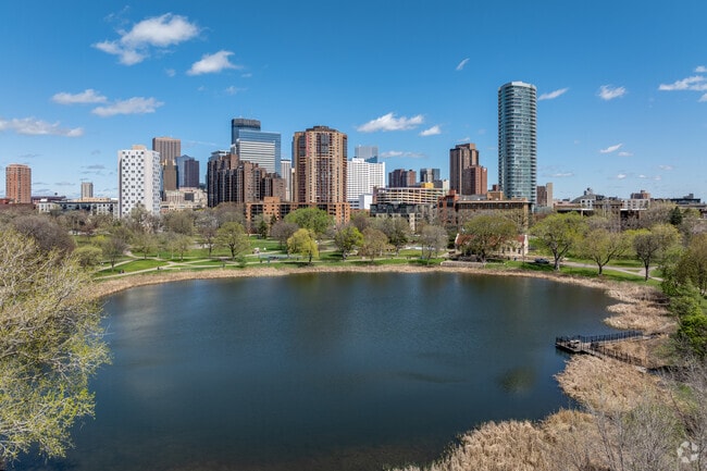 Loring Park is located on the south west edge of downtown Minneapolis.