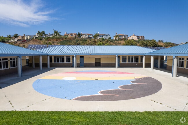 This colorful artwork on the grounds at Bonsall West Elementary School in Oceanside.
