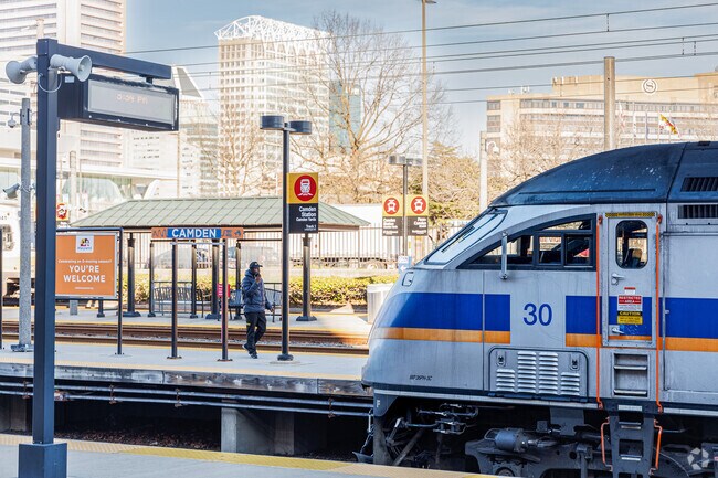 Catch the MARC train to DC or Frederick from Camden Station near Riverside.