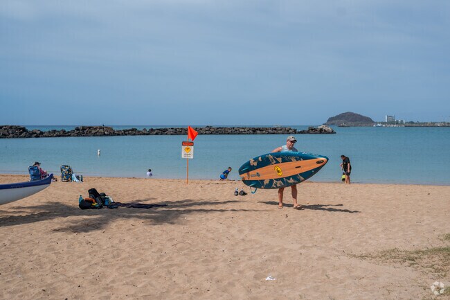 Marine life thrives in the waters off Waianae, making it an excellent spot for snorkeling and diving.