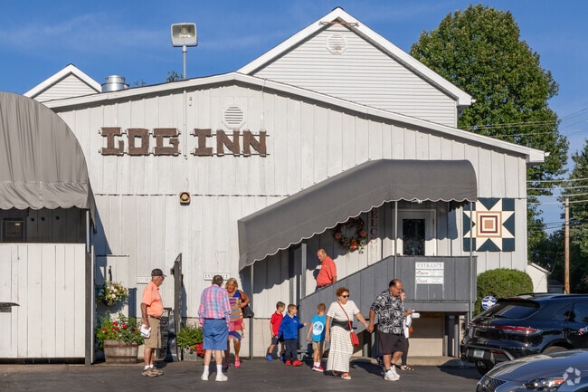 The Log Inn, one of the oldest stagecoach stops in the United States, was built in 1825.