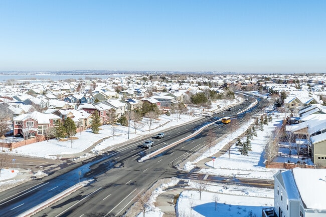 86th Parkway in Village of Five Parks, Colorado heads East to Denver and West to the mountains.