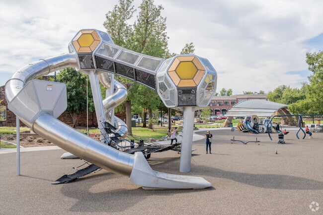 Stephenson Park's newly remodeled playground is a hit with children.