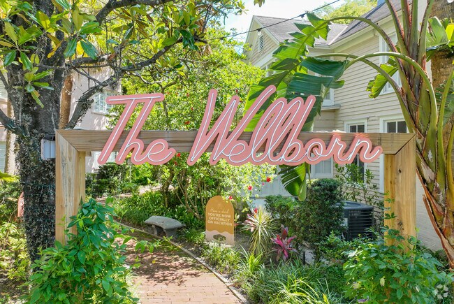 The Wellborn serves small plates and craft cocktails in a lush courtyard.
