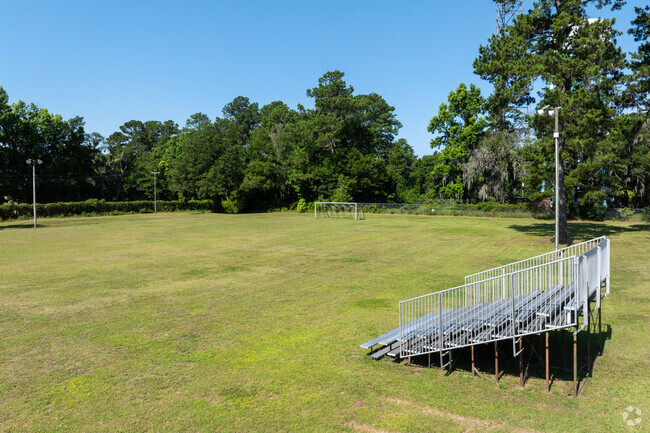 Students enjoy the open fields at A.L. Mebane Middle School.