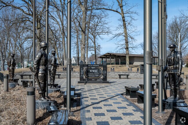 Visit the WWII memorial at Veterans Memorial Park.
