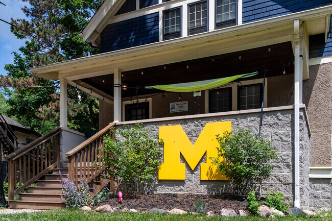 Throughout Yost, you'll find dedications to the nearby University of Michigan.