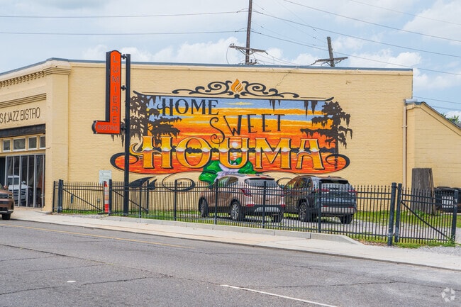 When you're driving through downtown Houma to get back home to South Side, you'll notice a few different murals paying homage to the city.