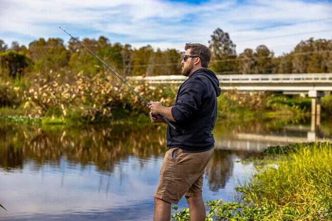 Fishing is a popular pastime along the Peace River.