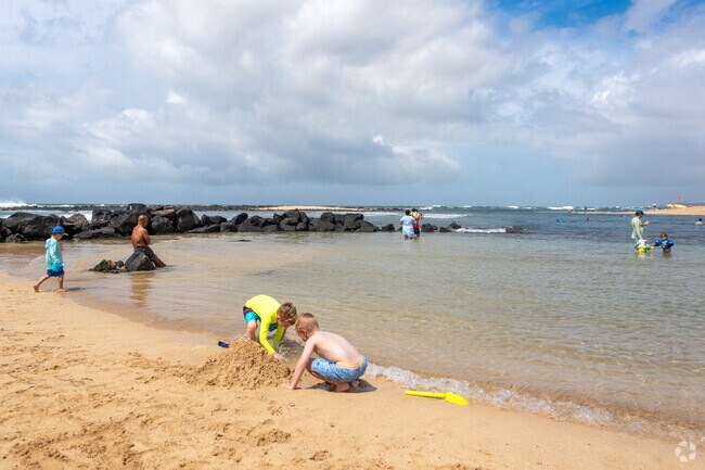 Nearby Poipu Beach is the perfect place to take the kids.