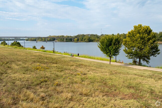 Oak Park is located near the walking trail.