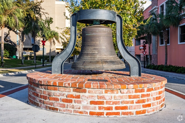 The 1889 Ocala Fire Bell is on exhibit in the Southeast Broadway Street median in Ocala.