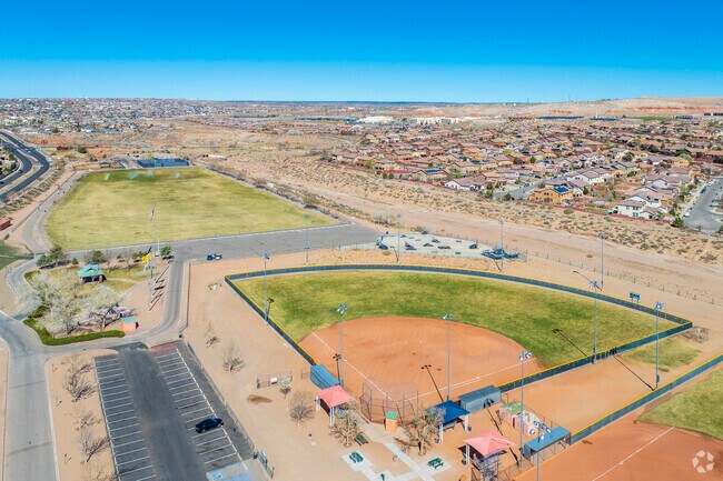 The Sports Complex offers tennis courts, baseball fields, a skate park and more for High Resort residents.