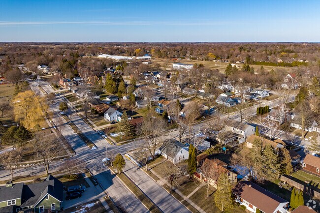 Cedarburg neighborhood aerial