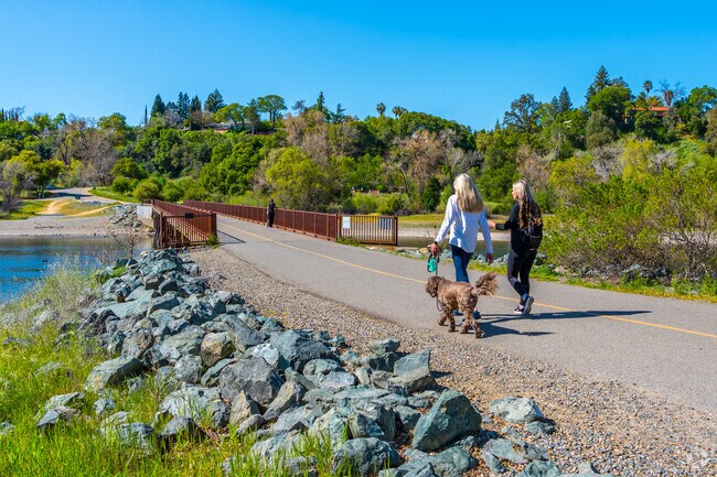 The bridge at Sunrise Recreation Area connects Rancho Cordova to Fair Oaks.